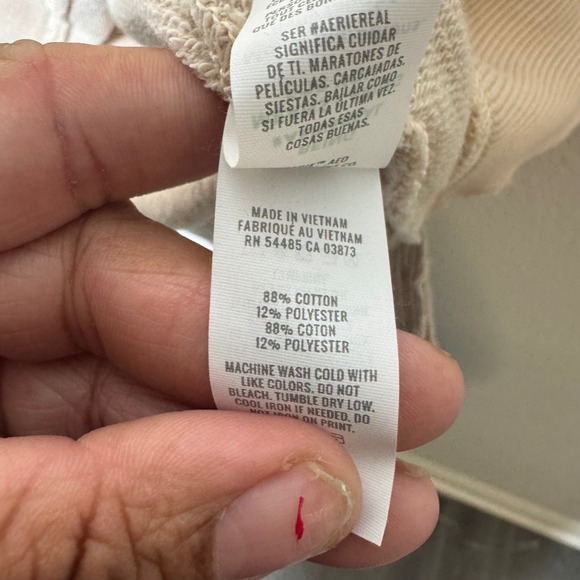 Aerie Sweatshirt Oversized Crewneck Tan Beige Womens S - Picture 5 of 10